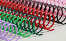 Espiral plástico de diferentes cores