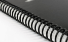 Caderno com espiral plástico preto